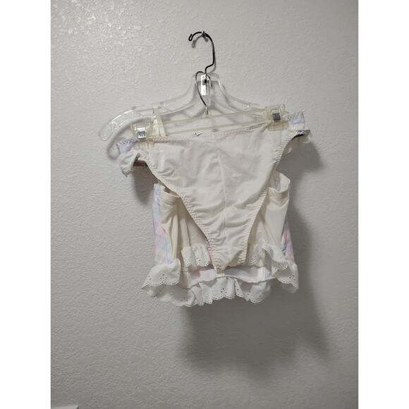 Sabrina By Mervene Ok Intimates 90' Corset Set Multicolor Gingham L/M - Picture 10 of 15